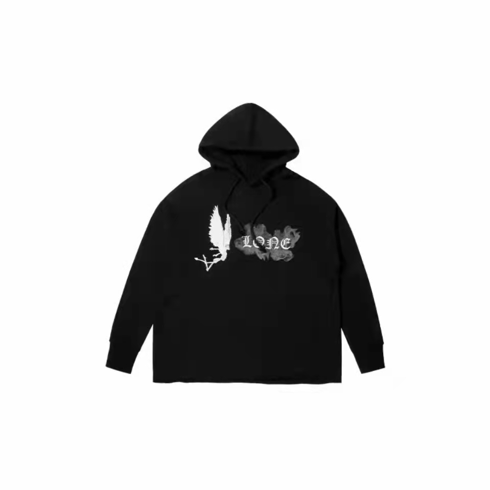 Vlone Smoke Angel Hoodie Black